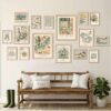 green abstract wall art frames decor