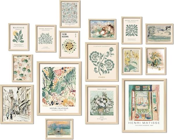 sage green wall art set framed gallery wall