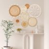macrame tassel wall baskets aesthetic decor