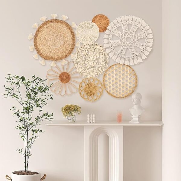 macrame tassel wall baskets aesthetic decor