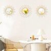 luxury gold wall mirror set living room