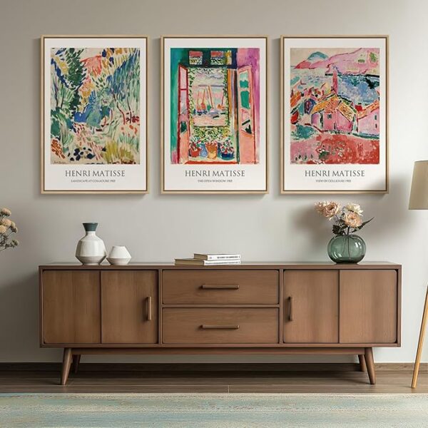 vintage abstract canvas art hallway wall decor