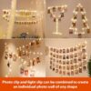 wedding photo clip string lights warm white decoration