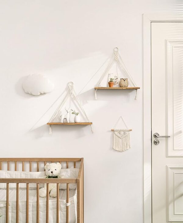 macrame wall shelves white minimalist home decor