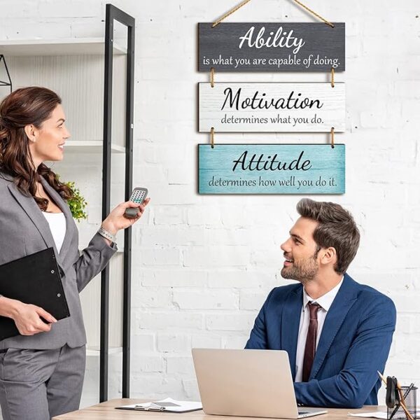 wooden inspirational wall art home office decor
