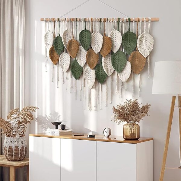 woven cotton macrame tapestry for modern home decoration