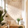Aesthetic mandala wall hanging for dorm room decor