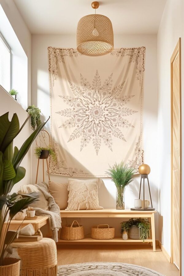 Aesthetic mandala wall hanging for dorm room decor