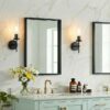black bathroom vanity wall lights set of two modern design