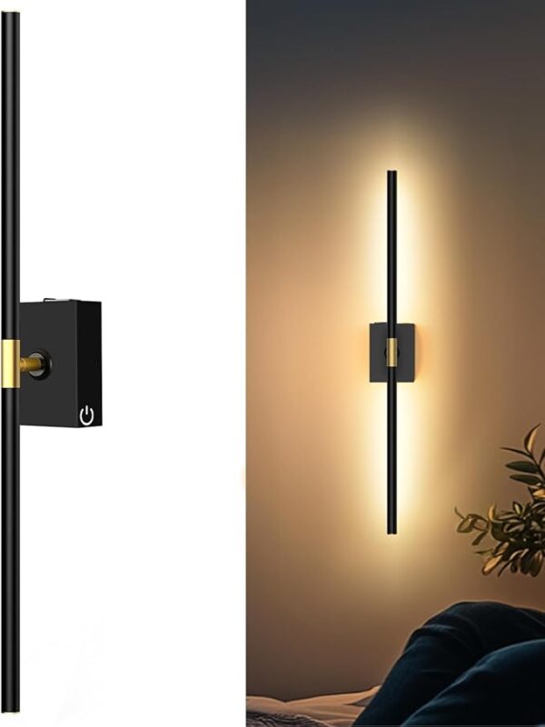 black battery operated wall sconces with remote control for bedroom lighting