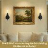 modern black wall lighting fixtures with glass shade home decor