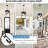 black exterior hanging lantern light for entryway and outdoor ceiling