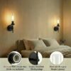 modern black wall sconce lighting fixture for bedroom and hallway