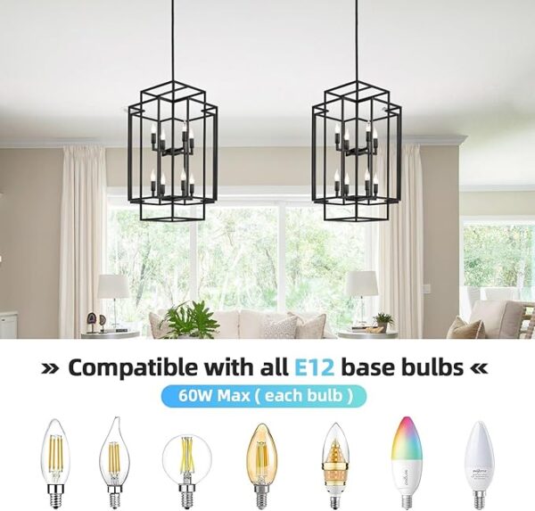 black lantern pendant light fixture for living room decor