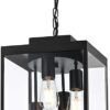 black outdoor pendant lights 4 light hanging lantern for porch entryway