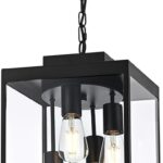 black outdoor pendant lights 4 light hanging lantern for porch entryway