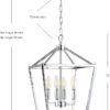 metal cage hanging ceiling light chrome finish home decor