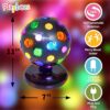 disco ball lamp with rotating lights for room party decor