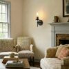 elegant black wall sconces for living room and bedroom lighting
