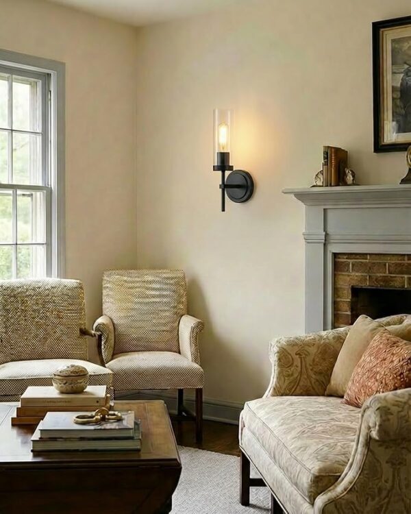 elegant black wall sconces for living room and bedroom lighting