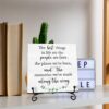 Inspirational farmhouse sign with family love quote