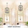 modern black geometric chandelier for large room lighting
