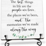 Motivational quote wooden sign with farmhouse greenery design
