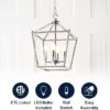 chrome farmhouse pendant light fixture for kitchen and hallway