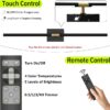 wireless black wall sconce lights with rechargeable battery for modern home